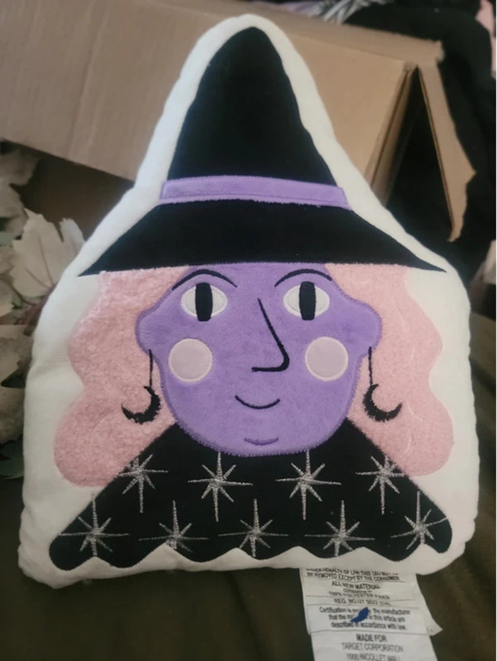 Witch pillow 14.75 x 11 inches